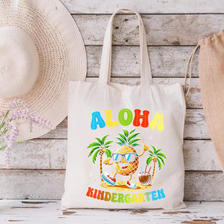 Pinapple Beach Back To School Day Aloha Kindergarten Canvas Tote Bag Pinapple Beach Back To School Day Aloha Kindergarten Canvas Tote Bag