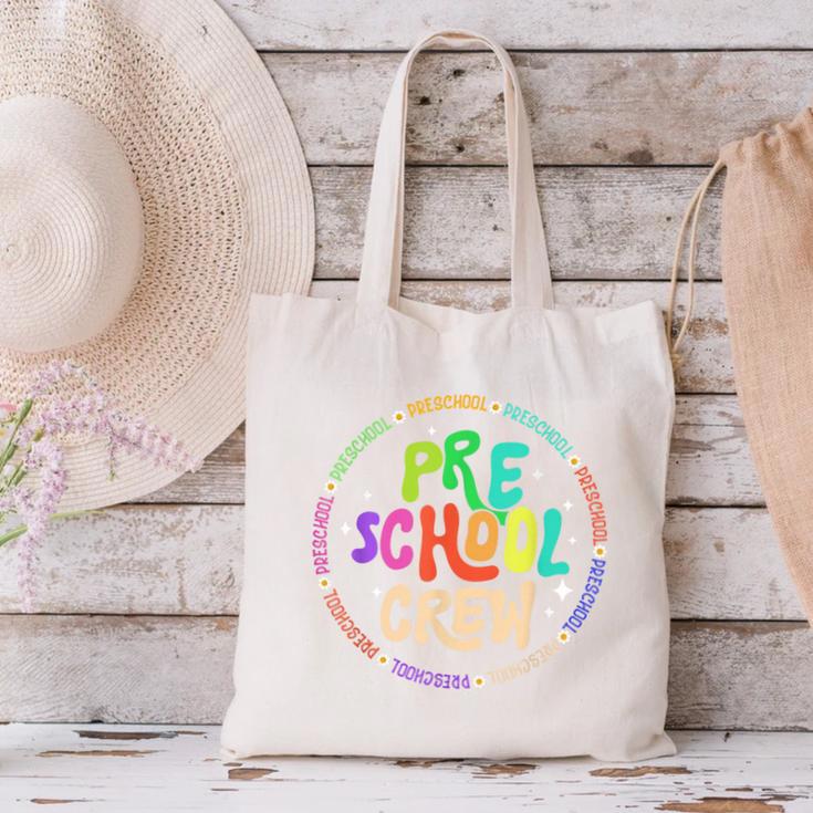 Preschool Crew Team Back To School First Day Of School Canvas Tote Bag