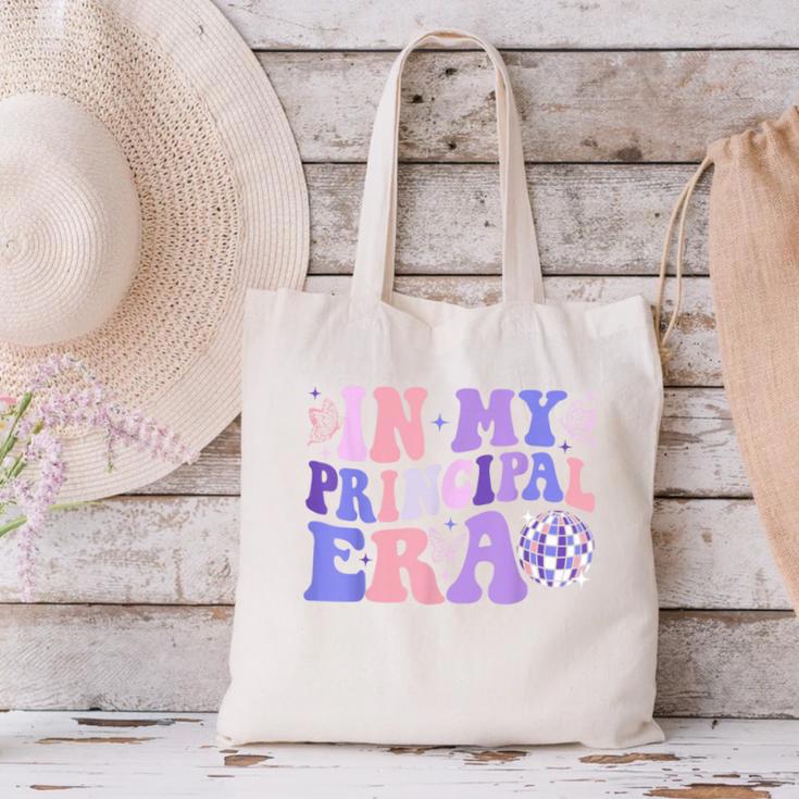 In My Principal Era Groovy School Principal Back To School Canvas Tote Bag In My Principal Era Groovy School Principal Back To School Canvas Tote Bag