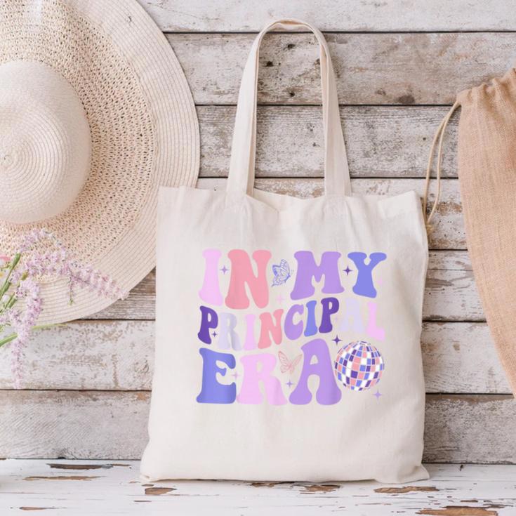 In My Principal Era Groovy School Headmaster Back To School Canvas Tote Bag In My Principal Era Groovy School Headmaster Back To School Canvas Tote Bag
