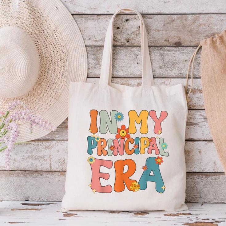 In My Principal Era Retro Groovy Back To School Principal Canvas Tote Bag In My Principal Era Retro Groovy Back To School Principal Canvas Tote Bag
