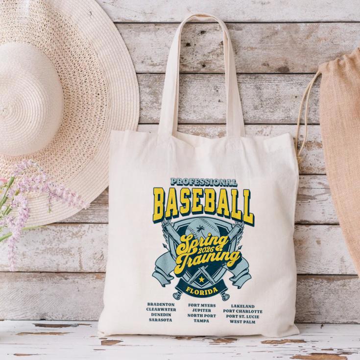 Professional Baseball Spring Training 2026 Florida Cities Canvas Tote Bag