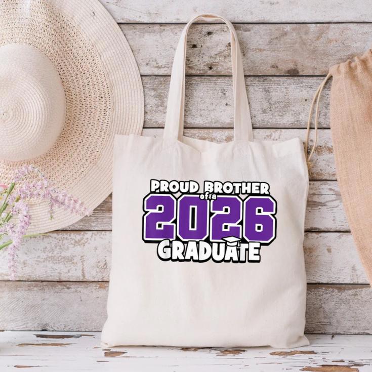 Proud Brother Of 2026 Graduate Matching Back To School P Canvas Tote Bag Proud Brother Of 2026 Graduate Matching Back To School P Canvas Tote Bag
