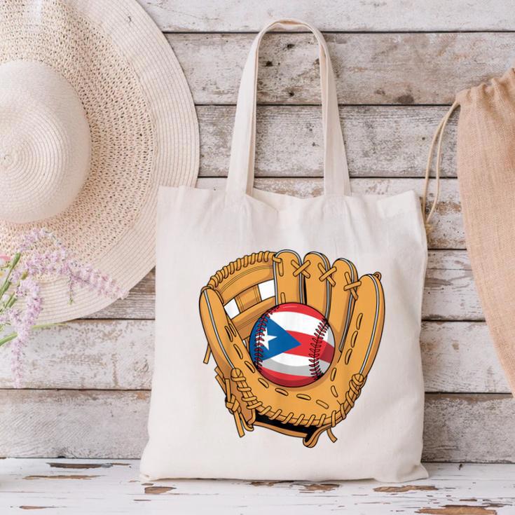 Puerto Rican Flag Baseball Player Boricua Pride Beisbol PR Canvas Tote Bag