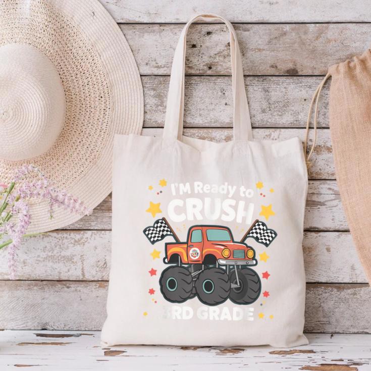 Im Ready To Crush 3rd Grade Boy Monster Truck Back To School Canvas Tote Bag Im Ready To Crush 3rd Grade Boy Monster Truck Back To School Canvas Tote Bag