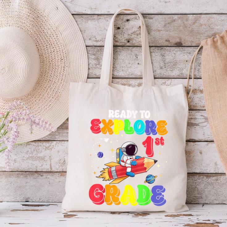 Ready To Explore 1st Grade Astronaut Back To School Canvas Tote Bag