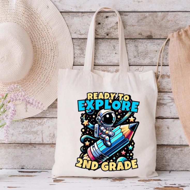 Ready To Explore 2nd Grade Kids Astronaut Back To School Canvas Tote Bag Ready To Explore 2nd Grade Kids Astronaut Back To School Canvas Tote Bag