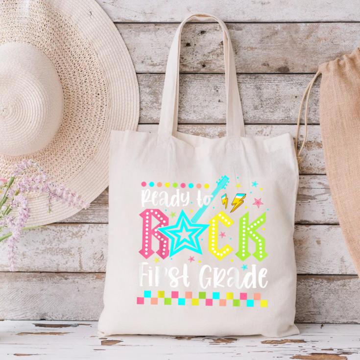 Ready To Rock First Grade Back To School 1st Grade Boys Kids Canvas Tote Bag Ready To Rock First Grade Back To School 1st Grade Boys Kids Canvas Tote Bag