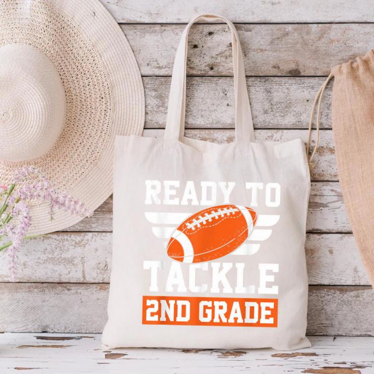 Ready To Tackle 2nd Grade Back To School Kids Football Canvas Tote Bag