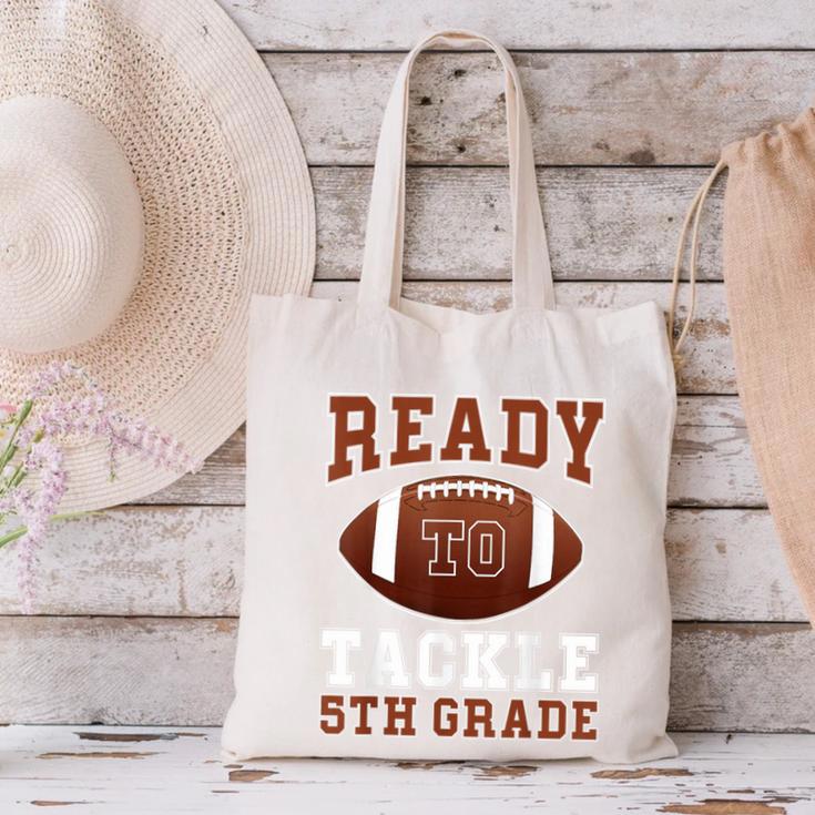 Ready To Tackle 5th Grade Football Back To School Kids Boys Canvas Tote Bag Ready To Tackle 5th Grade Football Back To School Kids Boys Canvas Tote Bag