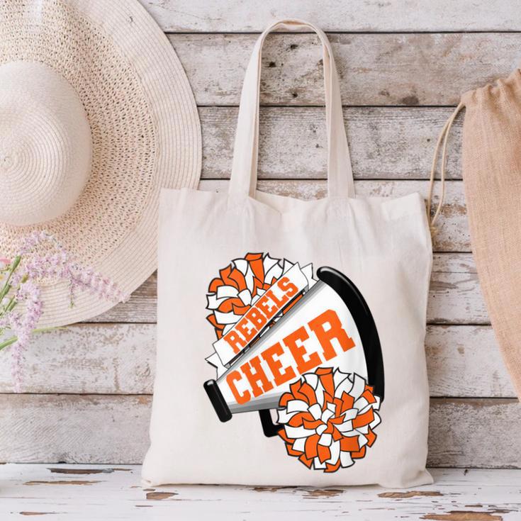 Rebels Cheer Back To School Cheerleading Spirit O Canvas Tote Bag Rebels Cheer Back To School Cheerleading Spirit O Canvas Tote Bag