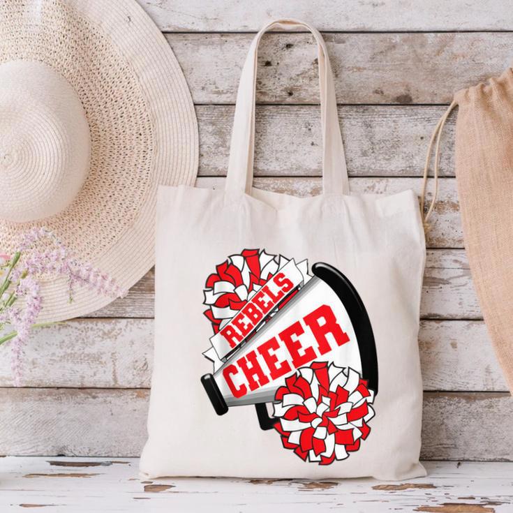 Rebels Cheer Back To School Cheerleading Spirit R Canvas Tote Bag Rebels Cheer Back To School Cheerleading Spirit R Canvas Tote Bag