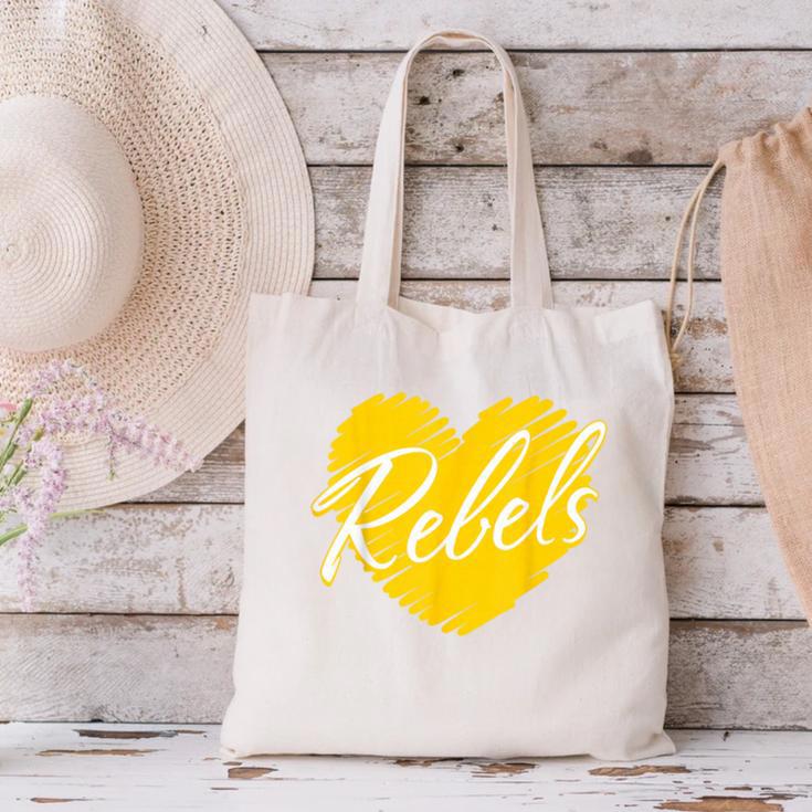 Rebels Heart Back To School Spirit GY Canvas Tote Bag Rebels Heart Back To School Spirit GY Canvas Tote Bag