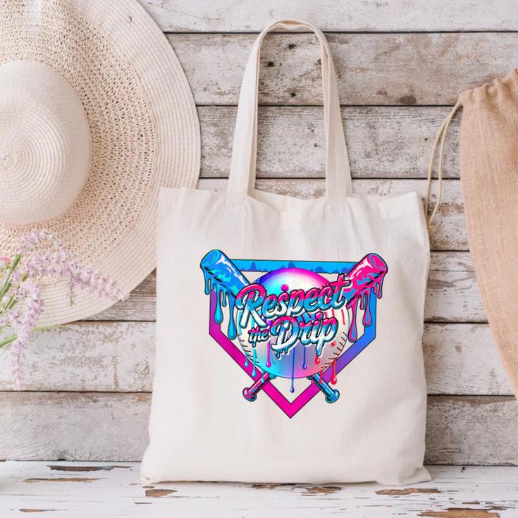 Respect The Drip Baseball Ice Cream For Kids Boys Youth Canvas Tote Bag Respect The Drip Baseball Ice Cream For Kids Boys Youth Canvas Tote Bag
