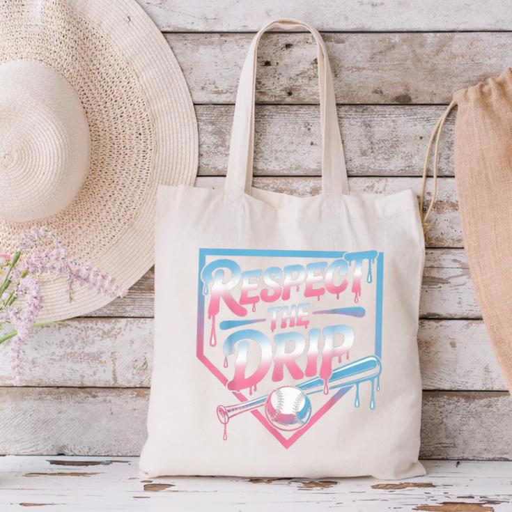 Respect The Drip Baseball Player Canvas Tote Bag Respect The Drip Baseball Player Canvas Tote Bag