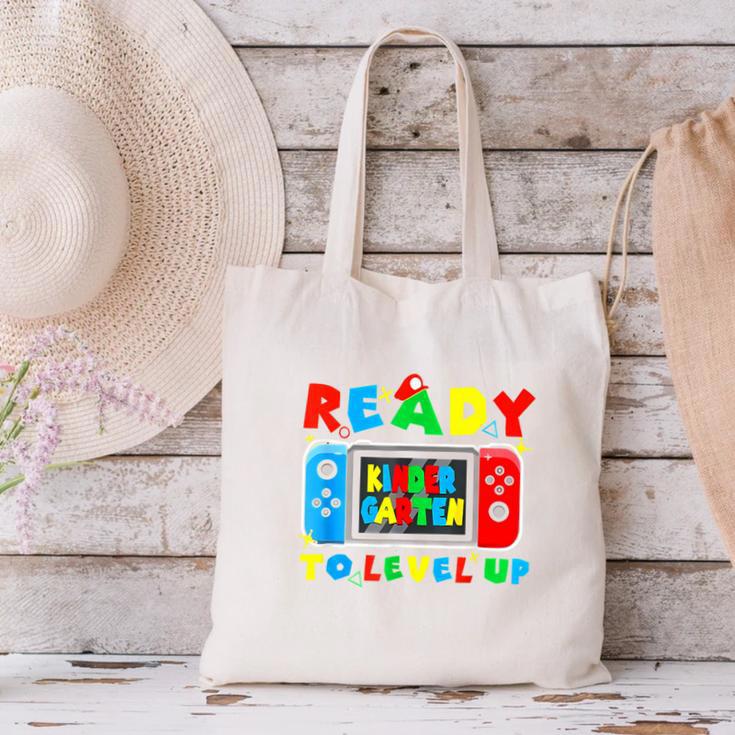 Retro Back To School Kindergarten Ready To Level Up Gamer Canvas Tote Bag Retro Back To School Kindergarten Ready To Level Up Gamer Canvas Tote Bag