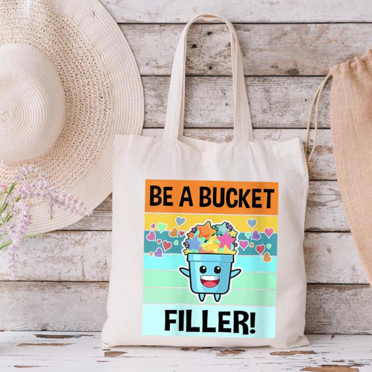 Retro Be A Bucket Filler Shirt Back To School Shirt Canvas Tote Bag Retro Be A Bucket Filler Shirt Back To School Shirt Canvas Tote Bag