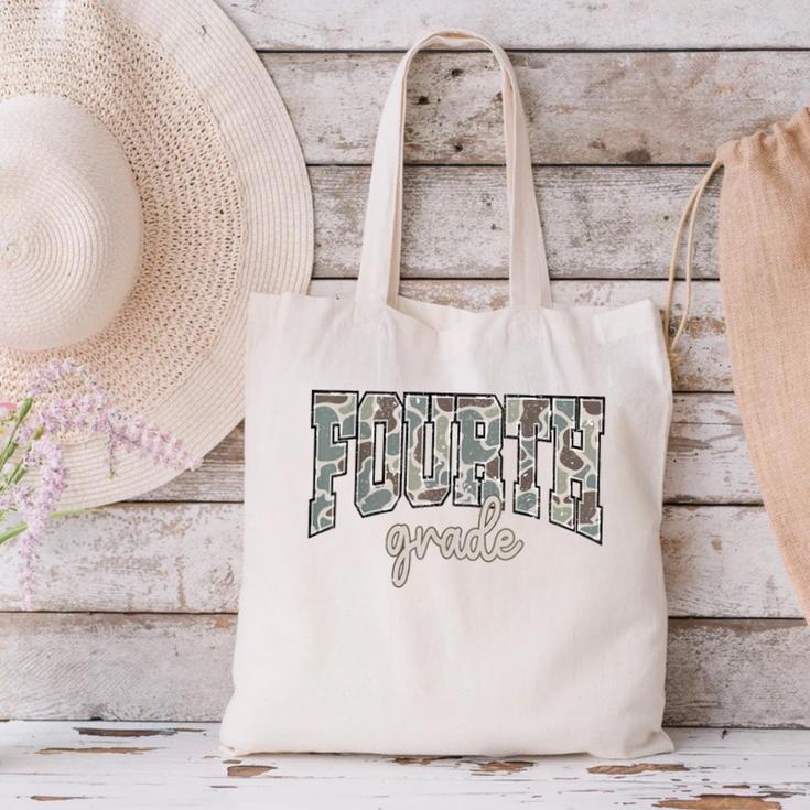 Retro Fourth Grade Back To School Boy Old Camo 4th Grade Kid Canvas Tote Bag Retro Fourth Grade Back To School Boy Old Camo 4th Grade Kid Canvas Tote Bag