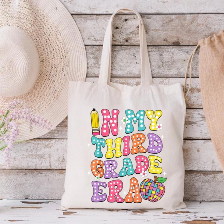 Retro Groovy In My Third Grade Era First Day Back To School Canvas Tote Bag Retro Groovy In My Third Grade Era First Day Back To School Canvas Tote Bag