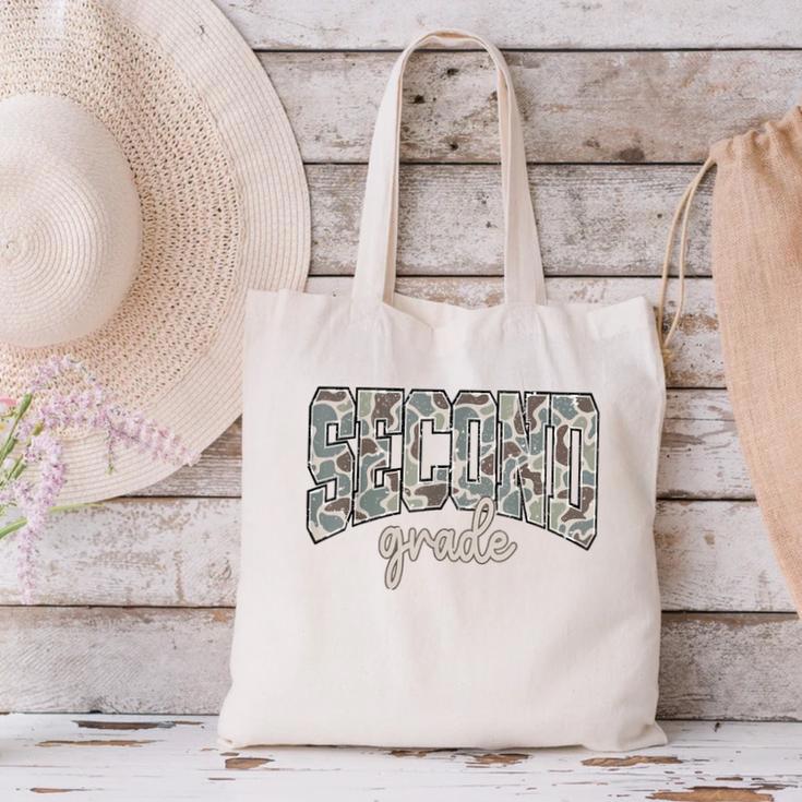 Retro Second Grade Back To School Boy Old Camo 2nd Grade Kid Canvas Tote Bag Retro Second Grade Back To School Boy Old Camo 2nd Grade Kid Canvas Tote Bag