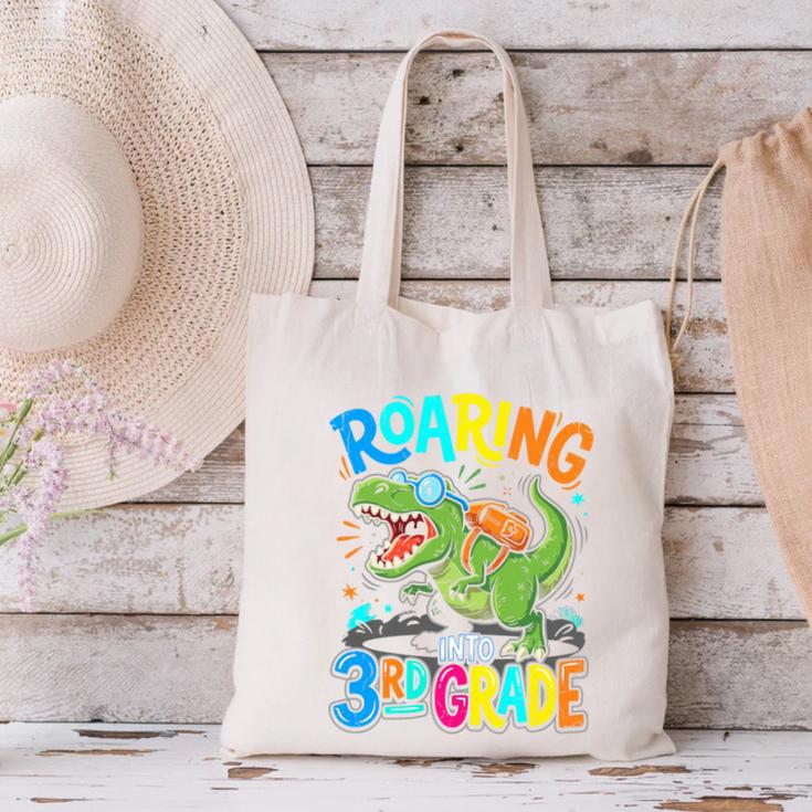 Roaring Into 3rd Grade Back To School Dinosaurus T-Rex Premium Tri-Blend Canvas Tote Bag Roaring Into 3rd Grade Back To School Dinosaurus T-Rex Premium Tri-Blend Canvas Tote Bag