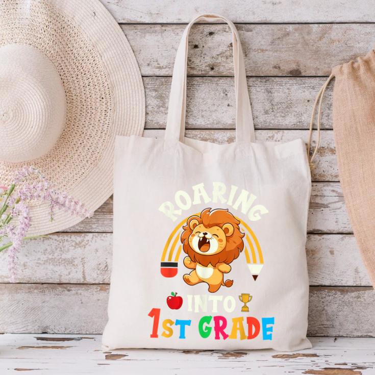 Roaring Into First Grade Lion 1st Grade Back To School Canvas Tote Bag Roaring Into First Grade Lion 1st Grade Back To School Canvas Tote Bag