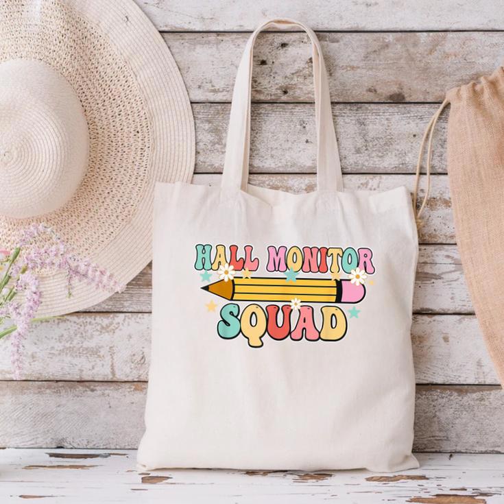 School Hall Monitor Squad Cool Retro Back To School Team Canvas Tote Bag School Hall Monitor Squad Cool Retro Back To School Team Canvas Tote Bag