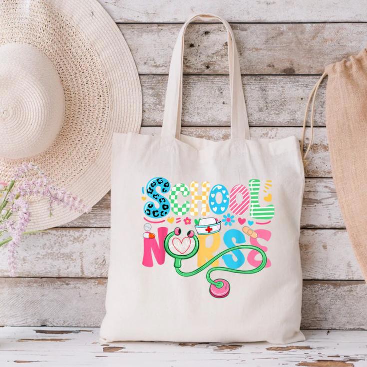 School Nurse Colorful Costume Back To School Nursing Job Canvas Tote Bag