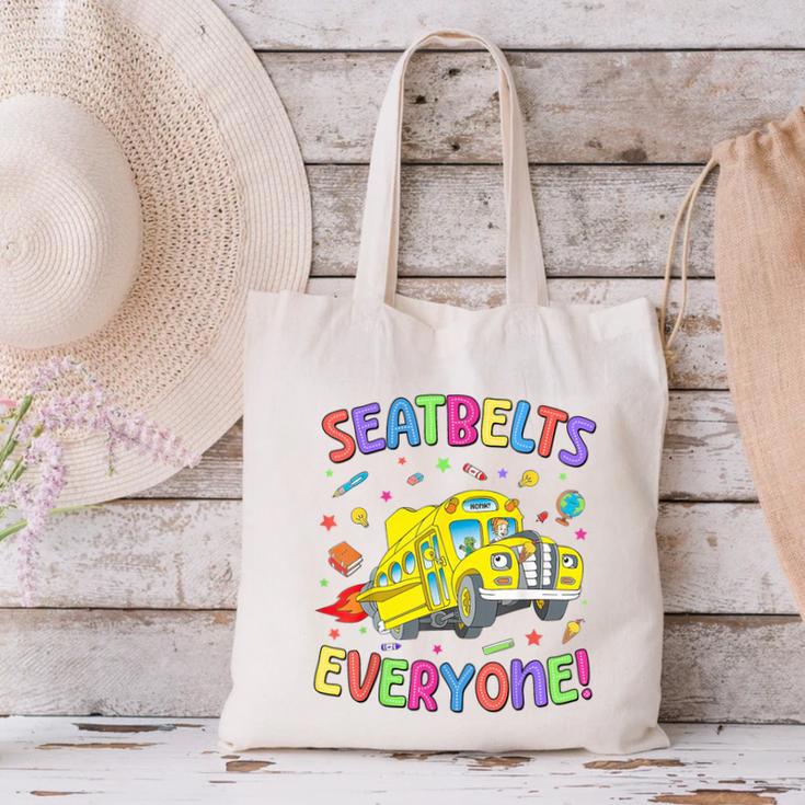 Seatbelt School Bus Driver Everyone Back To School Canvas Tote Bag Seatbelt School Bus Driver Everyone Back To School Canvas Tote Bag
