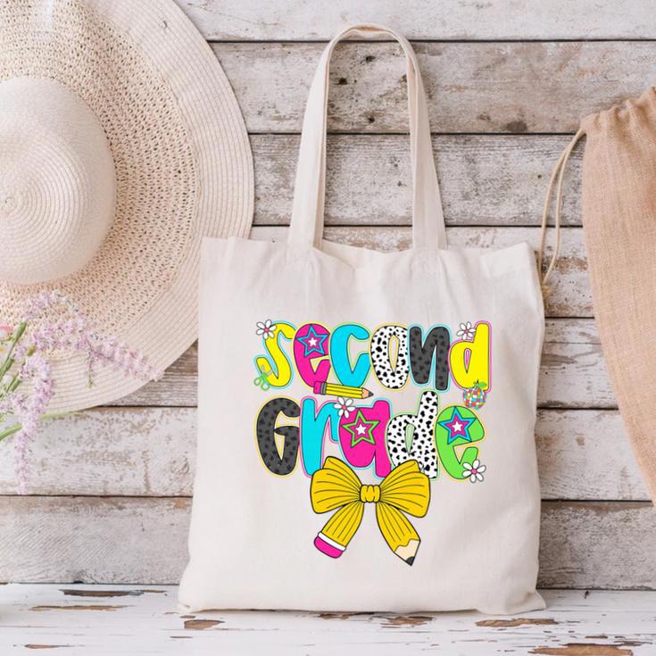 Second Grade Coquette Bow First Day Of School Back To School Performance Canvas Tote Bag