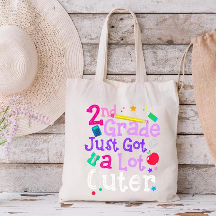 Second Grade Just Got Cuter Cute 2nd Grade Back To School Canvas Tote Bag Second Grade Just Got Cuter Cute 2nd Grade Back To School Canvas Tote Bag