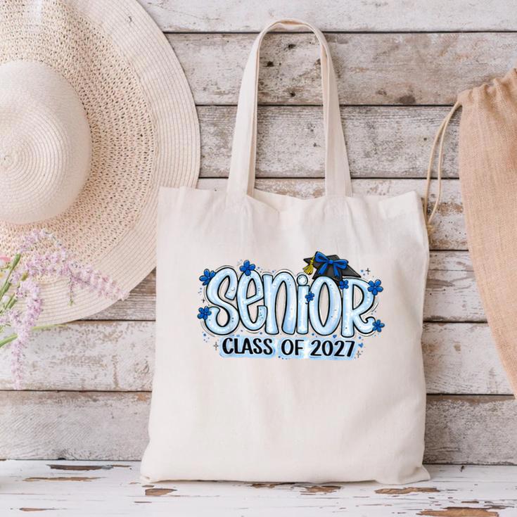 Senior 2027 Blue Girls Class Of 27 Back To School Canvas Tote Bag Senior 2027 Blue Girls Class Of 27 Back To School Canvas Tote Bag