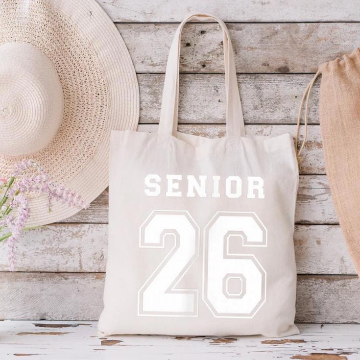 Senior 26 Class Of 2026 Front Back Grad Back To School Canvas Tote Bag