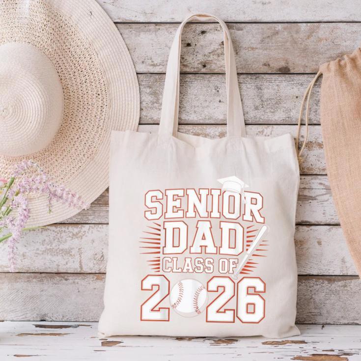 Senior Dad Class Of 2026 Graduate Baseball 2026 Graduation Canvas Tote Bag Senior Dad Class Of 2026 Graduate Baseball 2026 Graduation Canvas Tote Bag