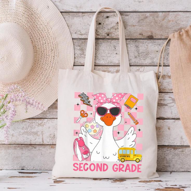 Silly Goose Second Grade Back To School Coquette Girly Canvas Tote Bag