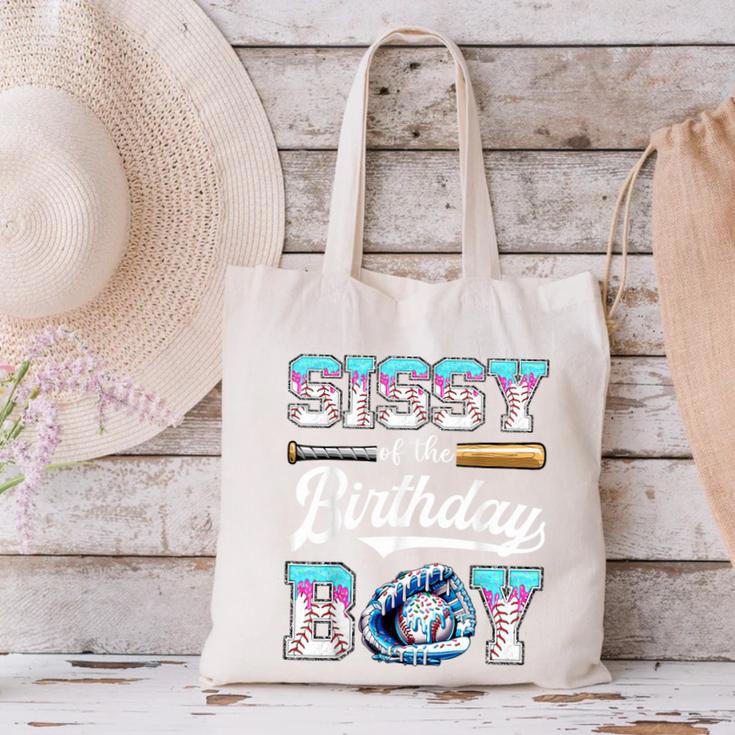 Sissy Of The Birthday Boy Baseball Ice Cream Drip Matching Canvas Tote Bag Sissy Of The Birthday Boy Baseball Ice Cream Drip Matching Canvas Tote Bag