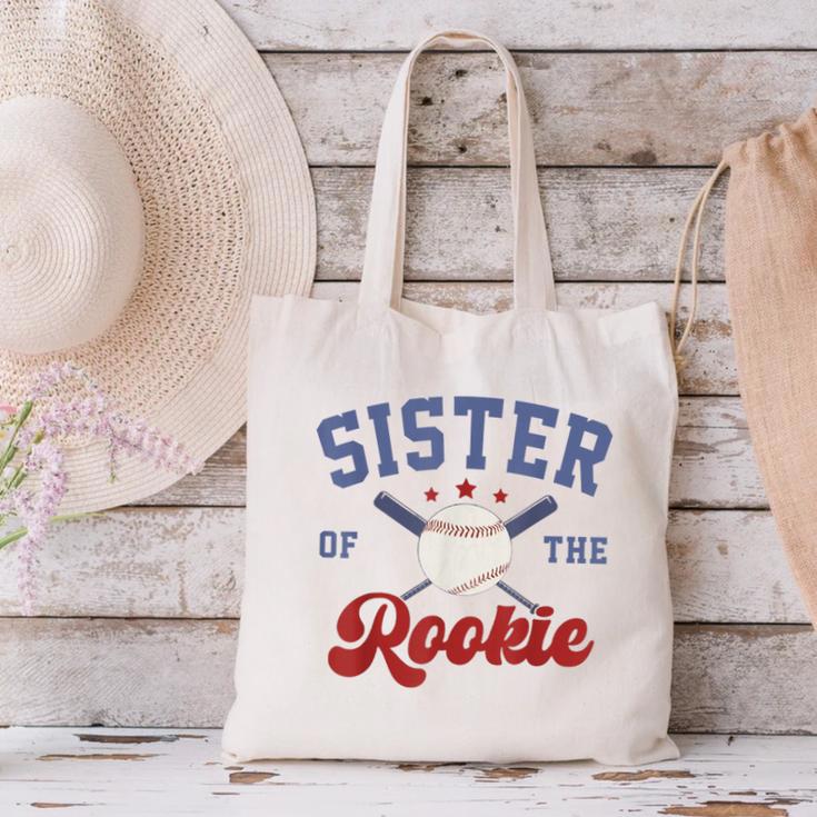 Sister Of Rookie 1st Birthday Baseball Boy Family Matching Canvas Tote Bag