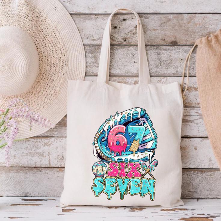 Six Seven 67 Ice Cream Drip Baseball For Boy Kids Youth Canvas Tote Bag Six Seven 67 Ice Cream Drip Baseball For Boy Kids Youth Canvas Tote Bag