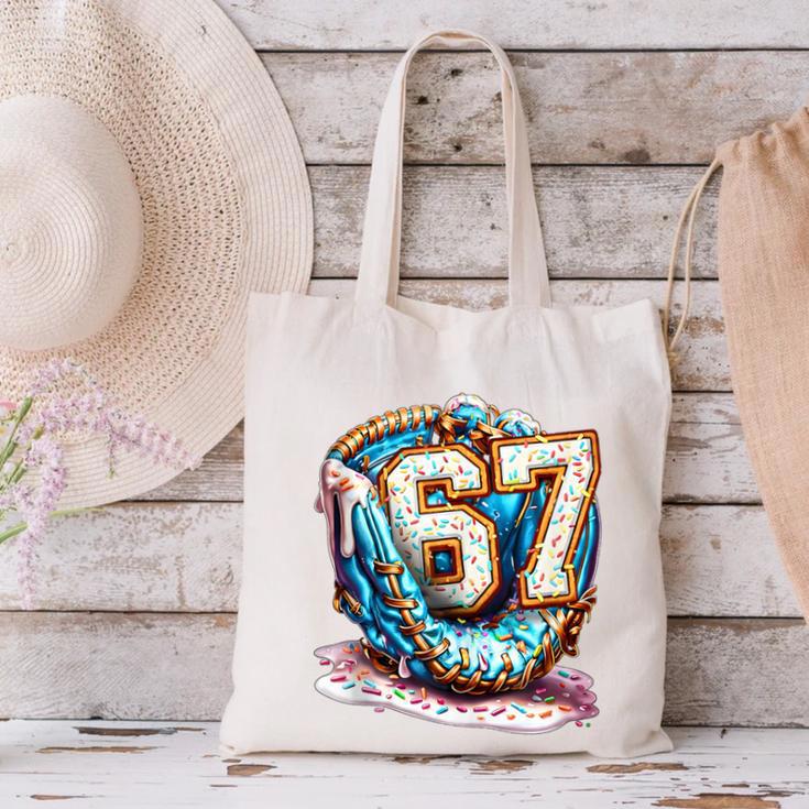 Six Seven Baseball Lifestyle 67 Meme Gen Alpha Slang Canvas Tote Bag Six Seven Baseball Lifestyle 67 Meme Gen Alpha Slang Canvas Tote Bag