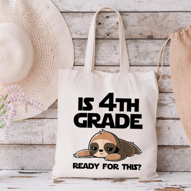 Sloth Is 4th Grade Ready For This Back To School Canvas Tote Bag Sloth Is 4th Grade Ready For This Back To School Canvas Tote Bag