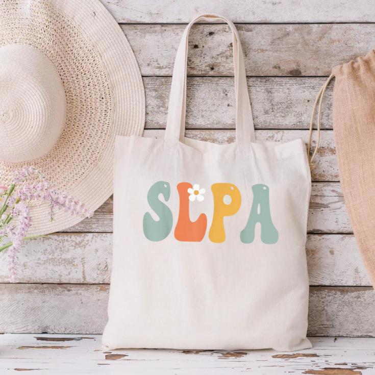 SLPA Groovy Women Appreciation Day Hello Back To School Canvas Tote Bag SLPA Groovy Women Appreciation Day Hello Back To School Canvas Tote Bag