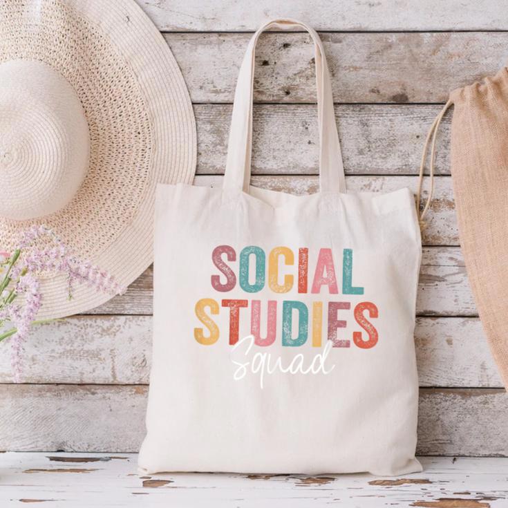 Social Studies Squad Back To School Appreciation Canvas Tote Bag Social Studies Squad Back To School Appreciation Canvas Tote Bag