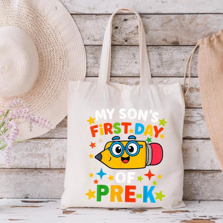My Son's First Day Of Pre-K Back To School Kids Canvas Tote Bag