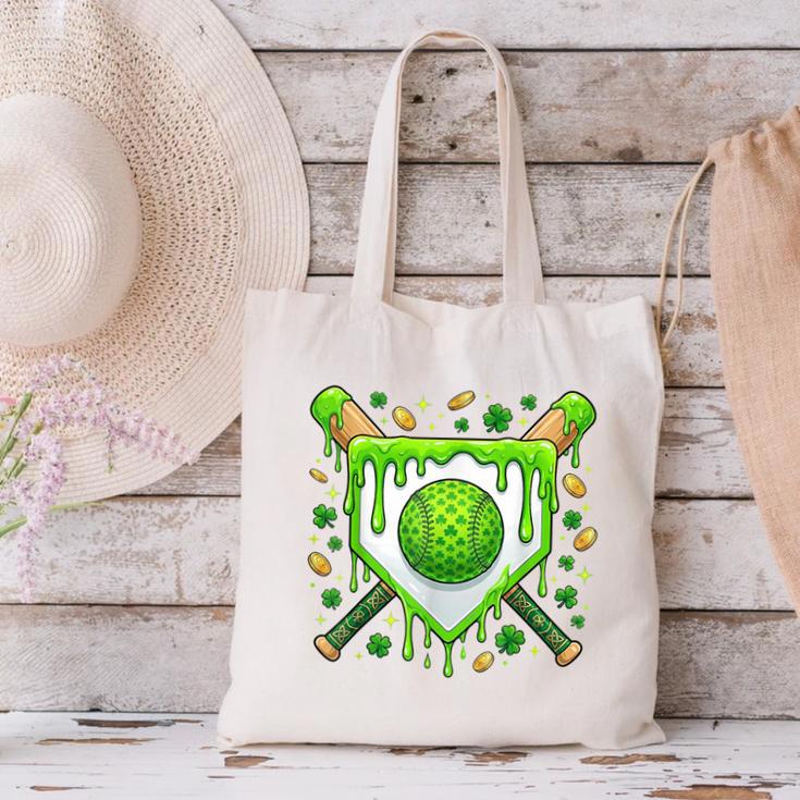 St Patrick Day Baseball Drip Ice Cream Boys Men Canvas Tote Bag St Patrick Day Baseball Drip Ice Cream Boys Men Canvas Tote Bag