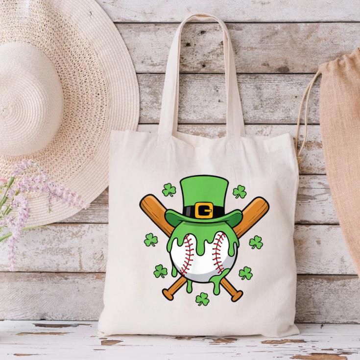 St Patricks Day Baseball Drip Ice Cream Baseball Home Plate Canvas Tote Bag St Patricks Day Baseball Drip Ice Cream Baseball Home Plate Canvas Tote Bag