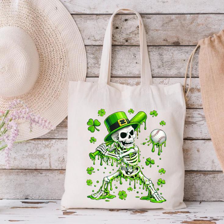 St Patricks Day Baseball Skeleton Irish Leprechaun Hat Boys Canvas Tote Bag