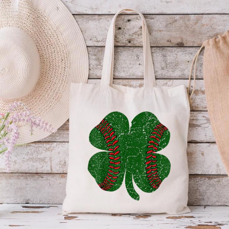 St Patricks Day Shamrock Baseball Saint Paddy's Canvas Tote Bag