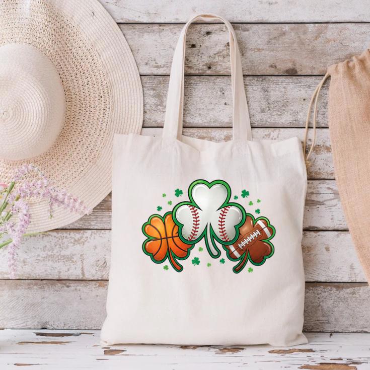 St Patricks Day Shamrock Sports Baseball Basketball Football Canvas Tote Bag St Patricks Day Shamrock Sports Baseball Basketball Football Canvas Tote Bag