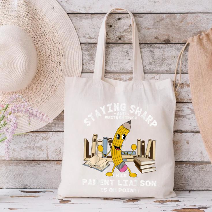 Stay Sharp Parent Liaison Back To School Pencil Canvas Tote Bag Stay Sharp Parent Liaison Back To School Pencil Canvas Tote Bag