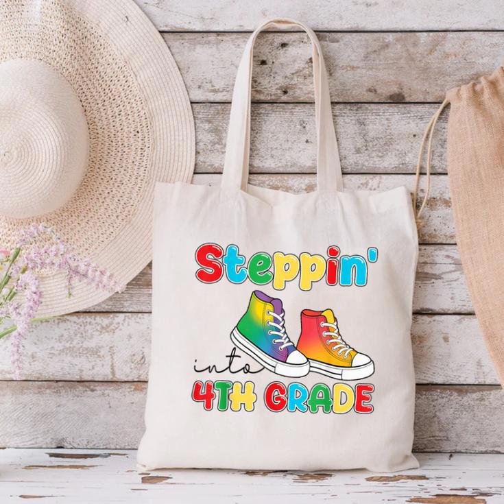 Steppin Into Fourth Grade Back To School First Day 4th Grade Canvas Tote Bag Steppin Into Fourth Grade Back To School First Day 4th Grade Canvas Tote Bag